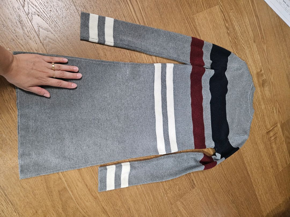 그레이 니트 미니 원피스(핏됨)--2