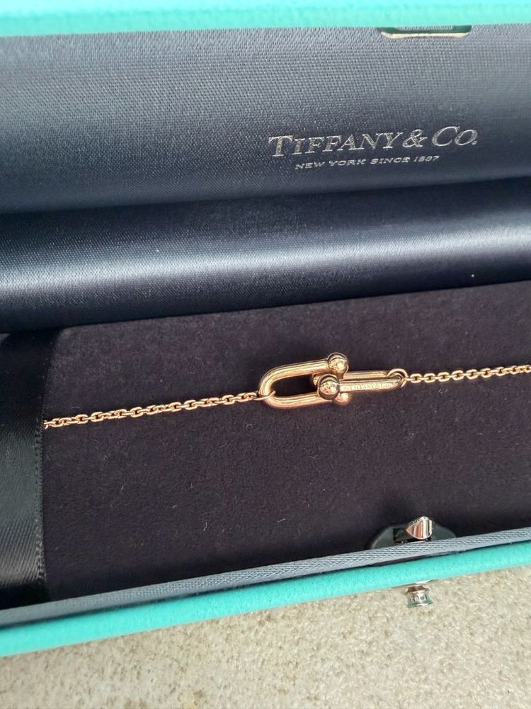 티파니앤코 하드웨어 더블 링크 로즈골드 18k팔찌--1