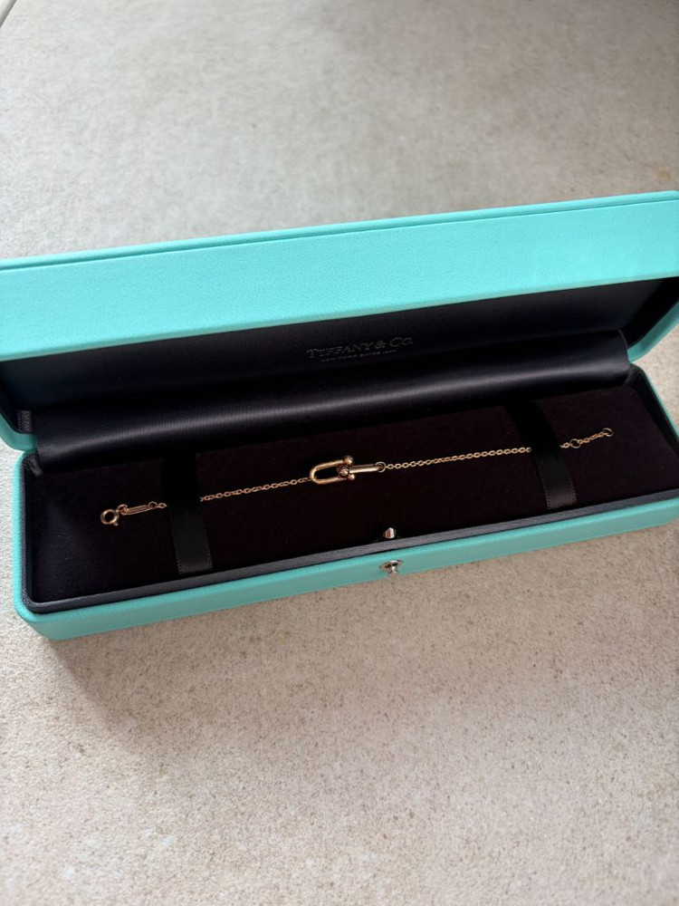 티파니앤코 하드웨어 더블 링크 로즈골드 18k팔찌--2