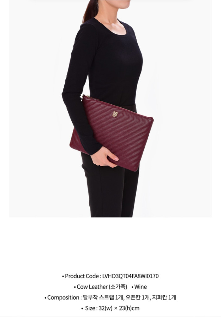 루이까또즈 엘퀼팅 여성 클러치백 손목가방 HO3QT04--9