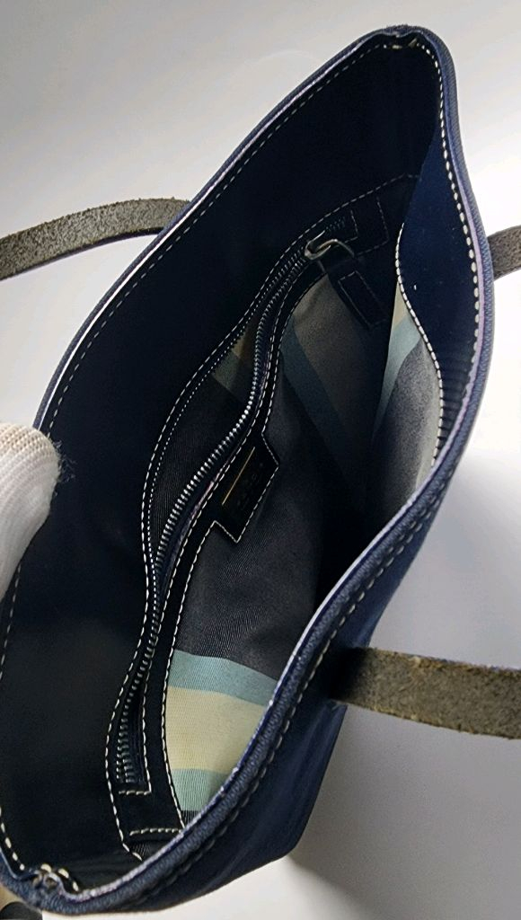 FENDI 펜디 캔버스 레더 토트 백--7