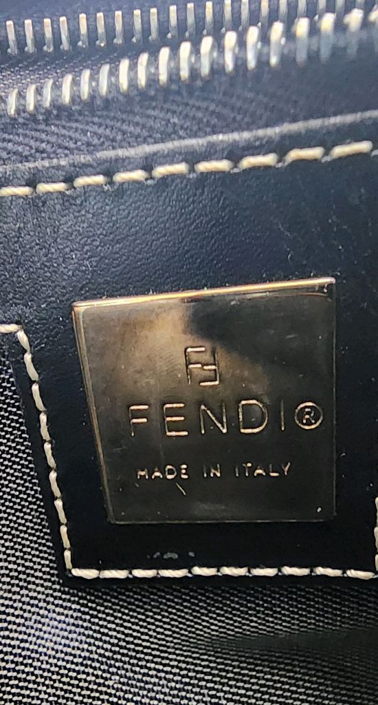 FENDI 펜디 캔버스 레더 토트 백--8