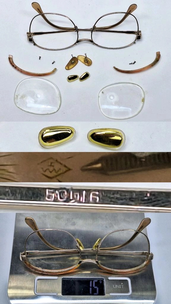 80s 일본 빈티지/ 브로우라인 여성용 하금테 안경테 50mm 하우스 브랜드 이미지