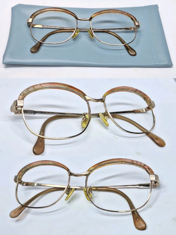 80s 일본 빈티지/ 브로우라인 여성용 하금테 안경테 50mm 하우스 브랜드 이미지
