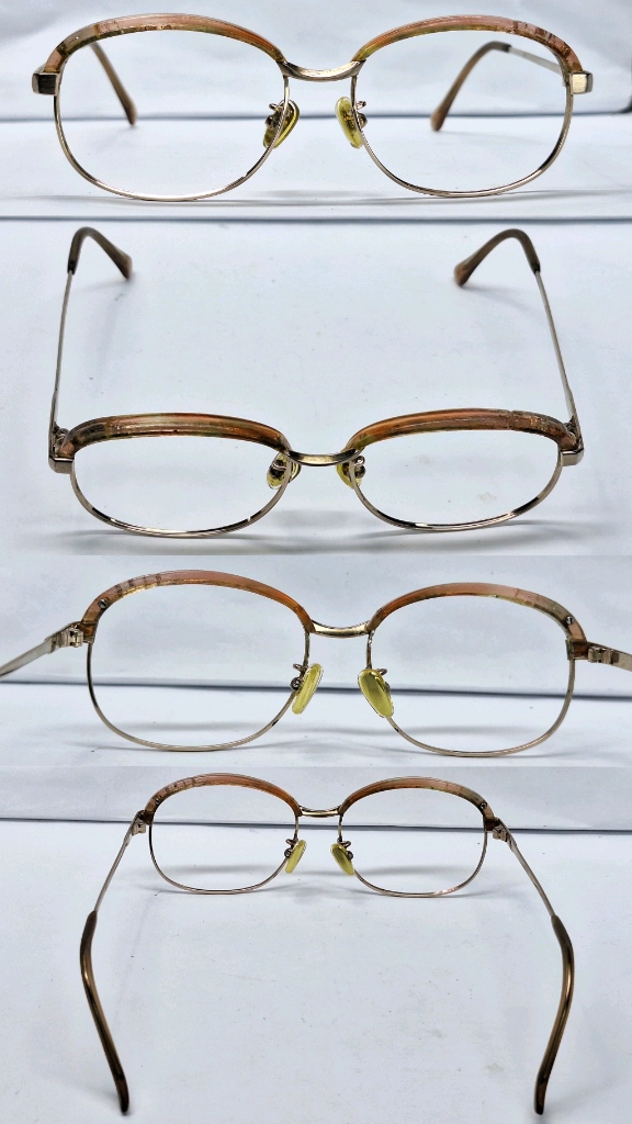 80s 일본 빈티지/ 브로우라인 여성용 하금테 안경테 50mm 하우스 브랜드 이미지