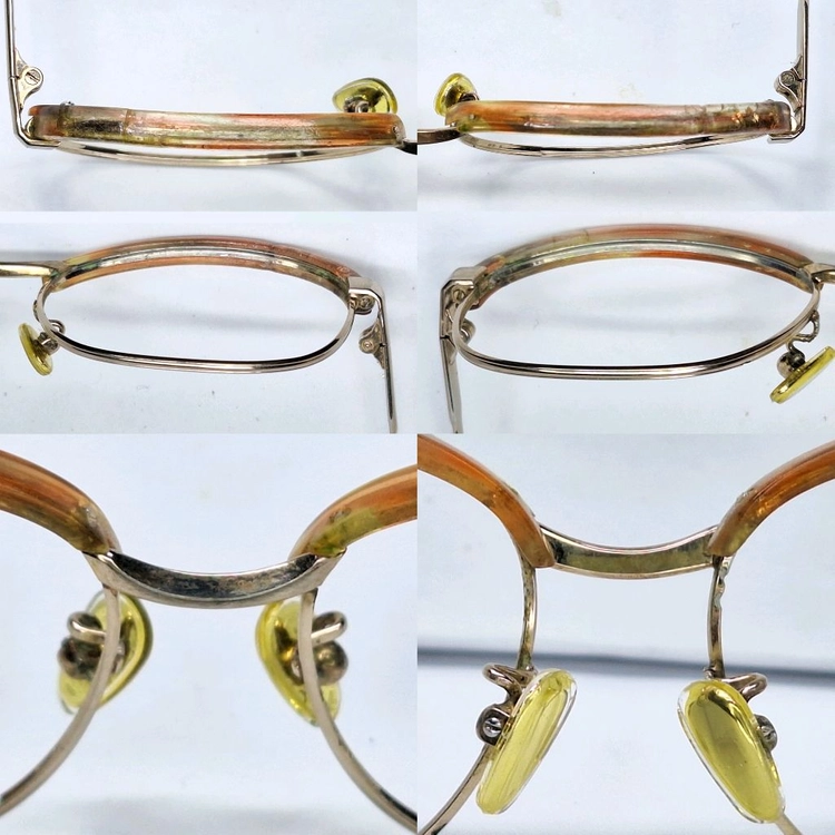 80s 일본 빈티지/ 브로우라인 여성용 하금테 안경테 50mm 하우스 브랜드 이미지
