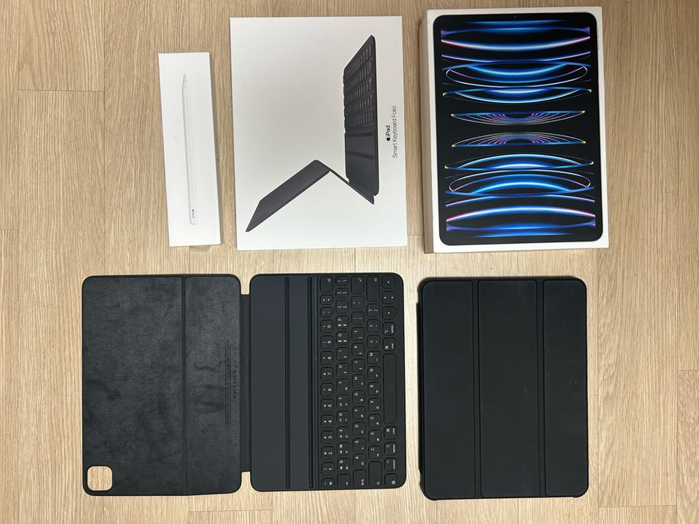 아이패드 프로 11 4세대 256GB M2 풀세트 배터리100% S급 (펜슬2+키보드) 급처--2