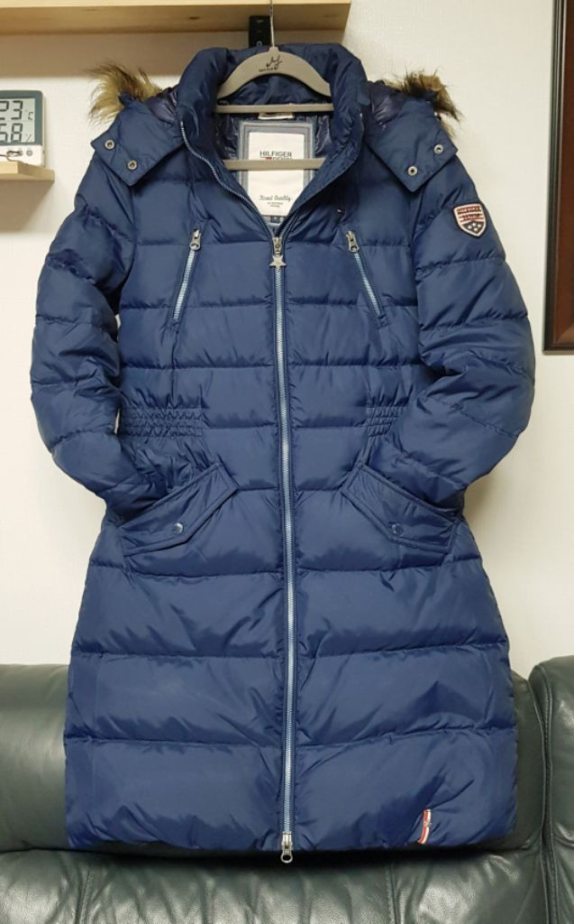 타미힐피거 데님 플레인 폴리 다운 롱패딩 점퍼 이미지