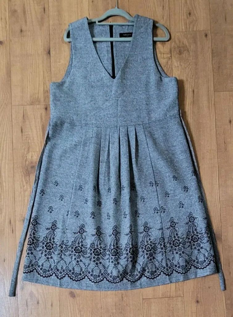 77) 새옷/PRENATAL 쁘레나탈 모직혼방 자수원피스--3