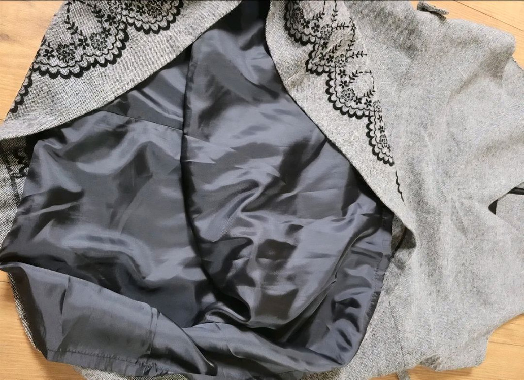 77) 새옷/PRENATAL 쁘레나탈 모직혼방 자수원피스--5