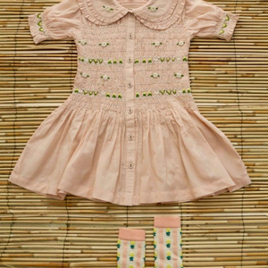 봉주르다이어리 반팔 튜닉원피스 4y