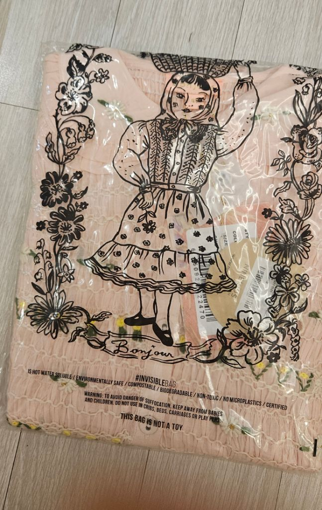 봉주르다이어리 반팔 튜닉원피스 4y--1