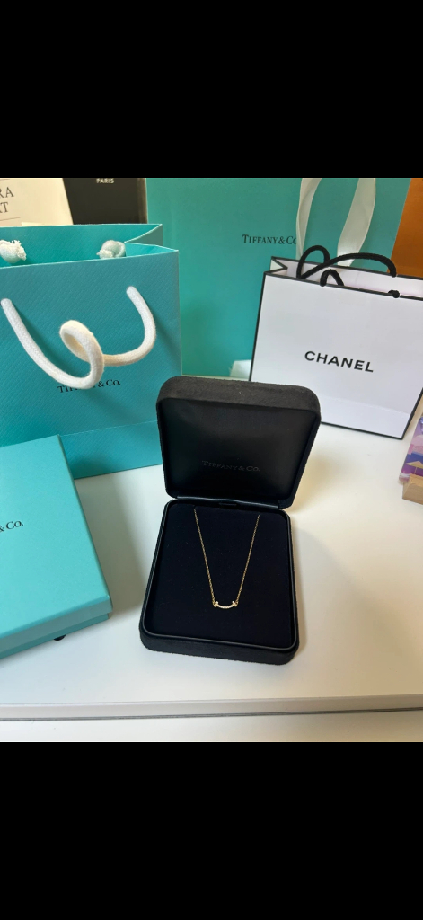 티파니 스마일 다이아 목걸이 (체인연장 ㅇ) 이미지