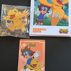 디지몬 콜라보카페 태일 아구몬 세트