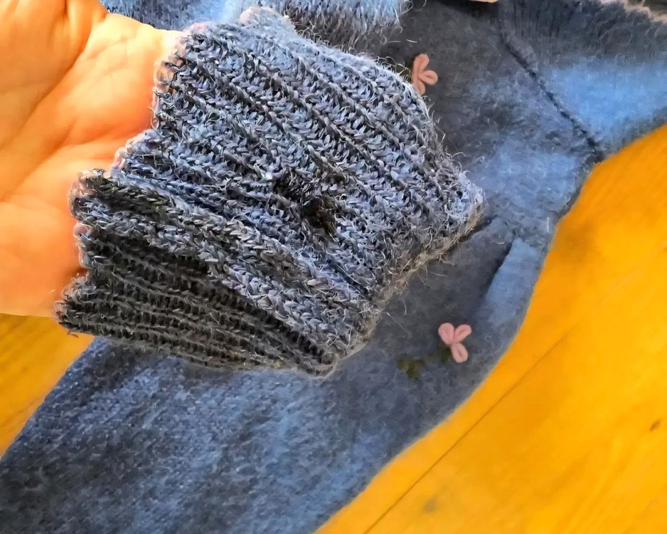 77~88) 아주 따뜻한 앙고라 자수 겨울 가디건--5