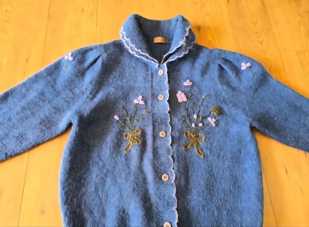 77~88) 아주 따뜻한 앙고라 자수 겨울 가디건--8