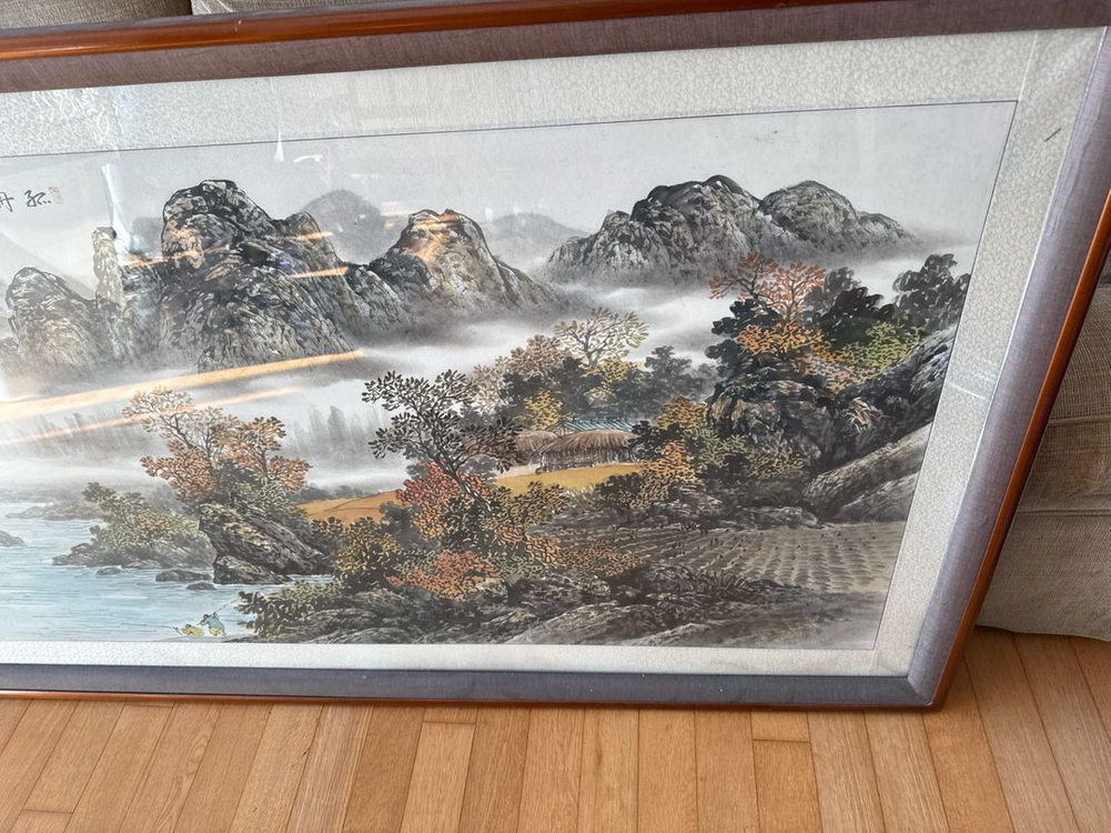[대작/원화] 목정 문운식 화백 산수화 (80호 사이즈, 국전 심사위원) 판매합니다.--3
