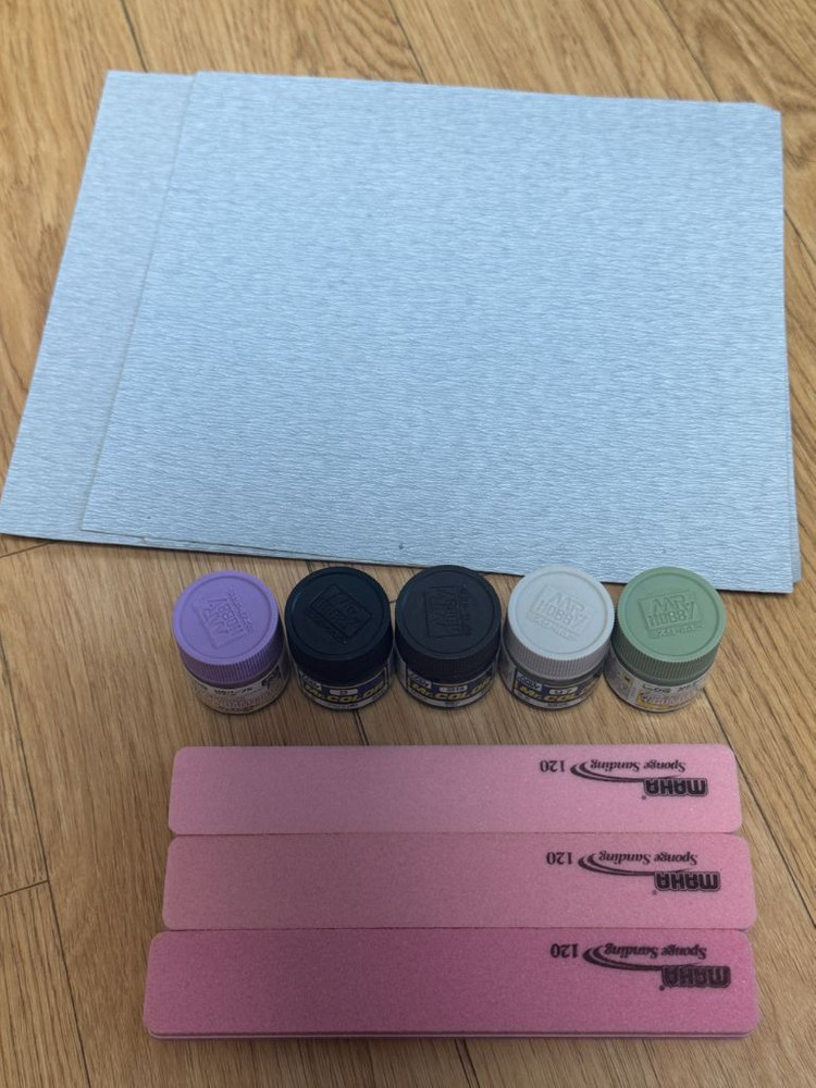 프라모델 도료 일괄 택포 판매합니다. 무광마감재, 신너, 사포--2