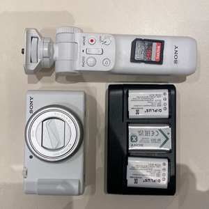 소니 브이로그 카메라 ZV1M2 화이트 블루투스 슈팅그립 세트(추가 배터리, SD 카드 포함)