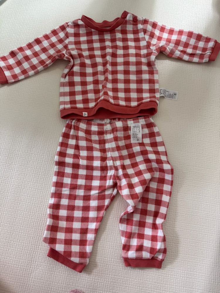 (2025년12월 구매) 아가방 실내복 내의 내복 80 사이즈 3벌 일괄(재당근x)--2