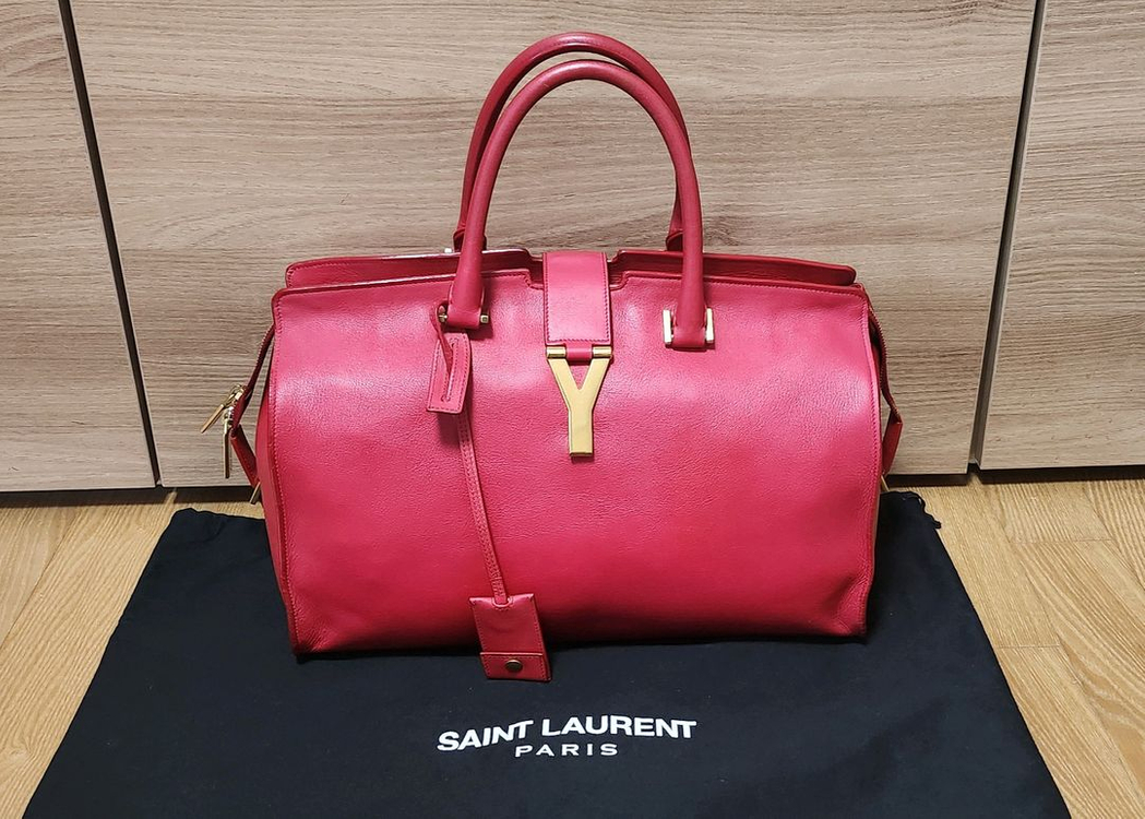 생로랑 카바시크 토트백 레드--0