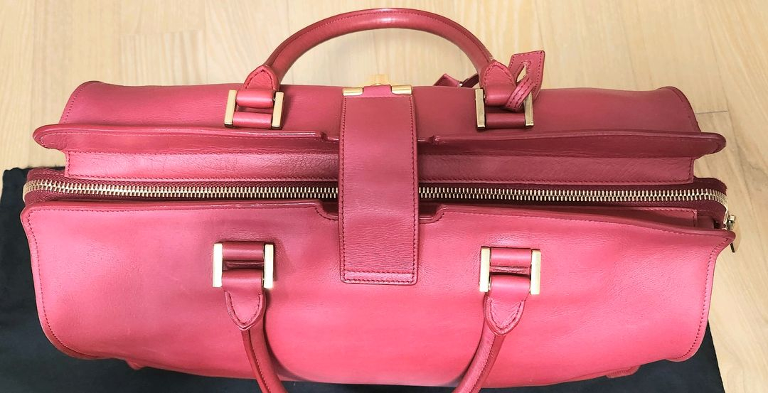 생로랑 카바시크 토트백 레드--2