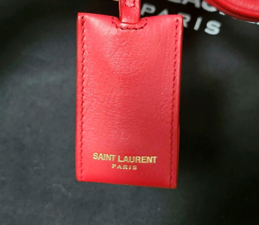 생로랑 카바시크 토트백 레드--4