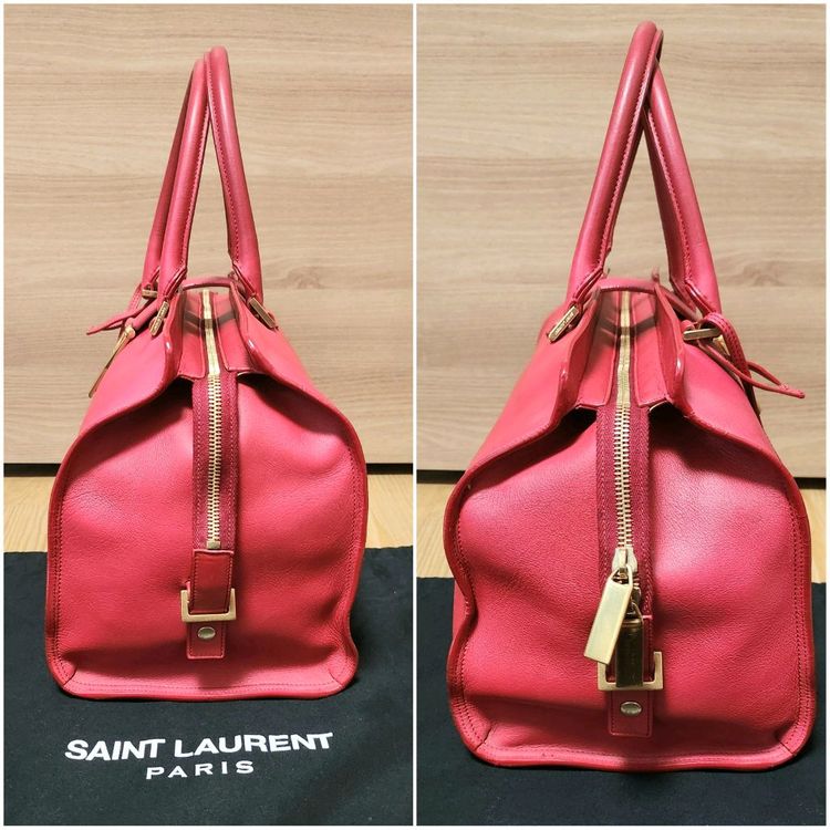 생로랑 카바시크 토트백 레드--6