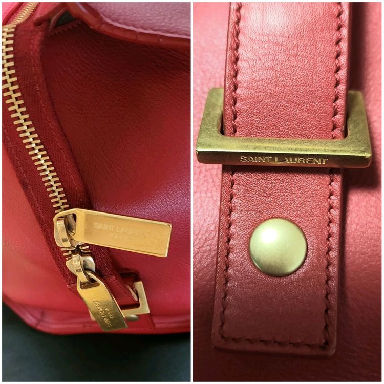 생로랑 카바시크 토트백 레드--8