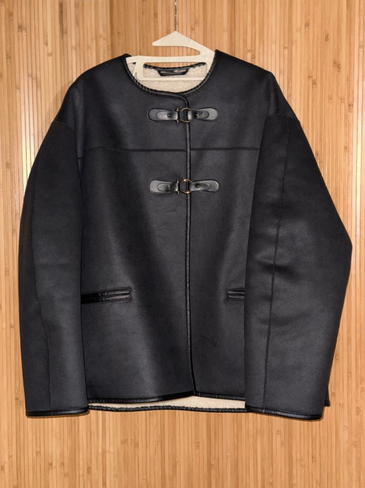 오브네어 클래식 버클 무스탕 자켓 새상품--7
