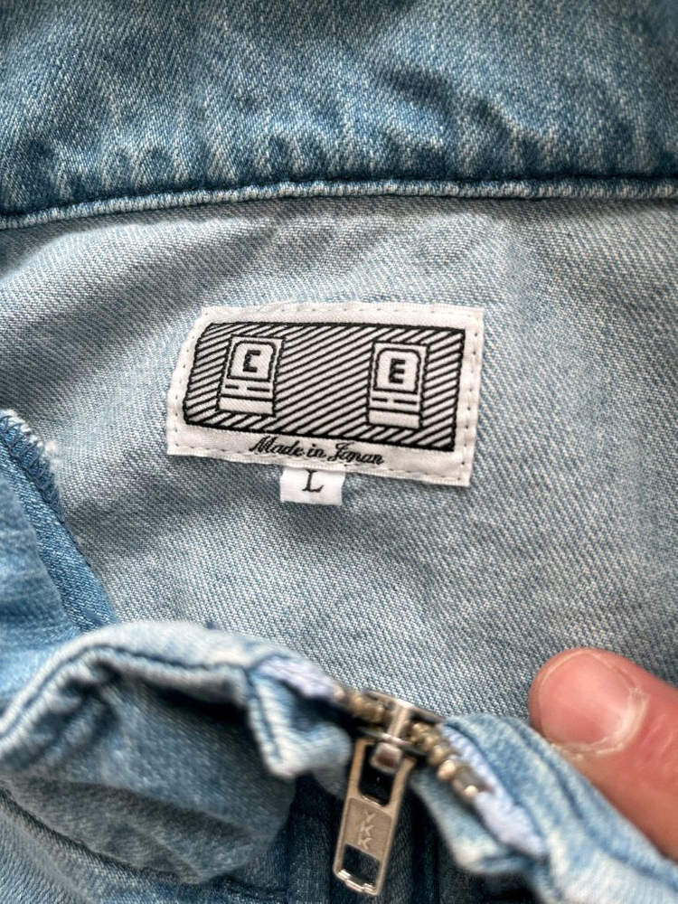 카브엠트 블리치드 데님 하프 집 자켓 사이즈 L 이미지