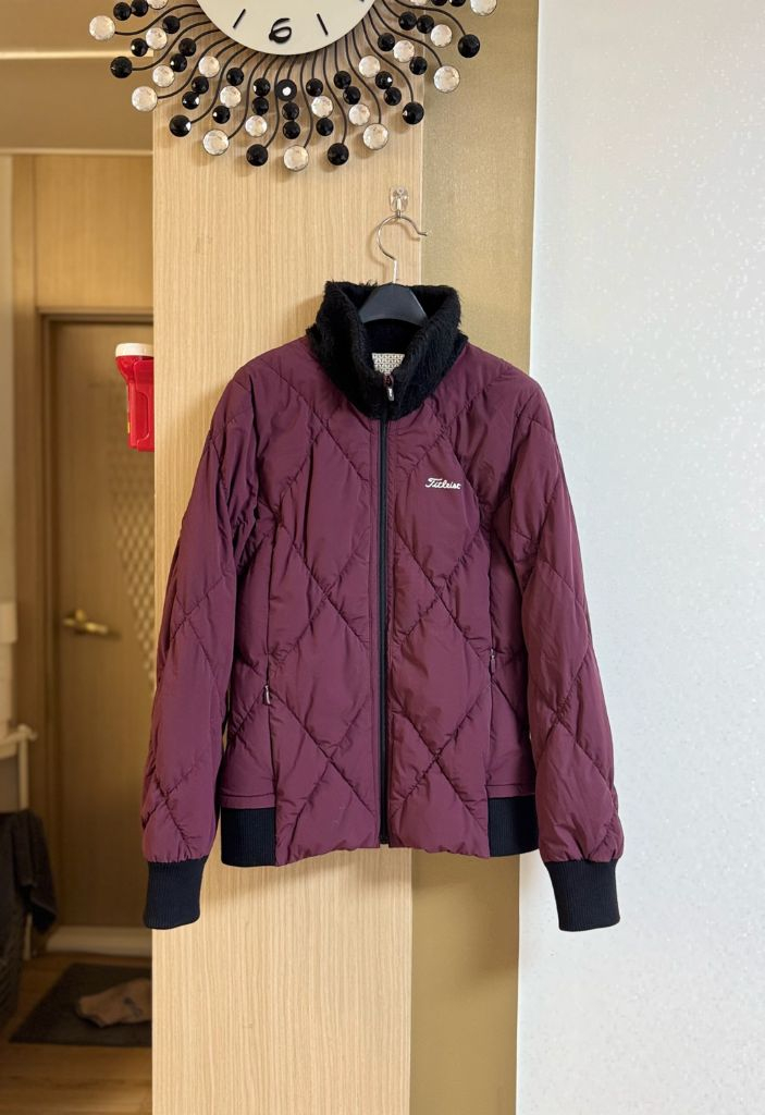 정품 타이틀리스트 구스발열패딩(S)정가60만원(세련된 버건디)--0