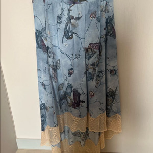 쟈딕엔볼테르 실크 롱스커트