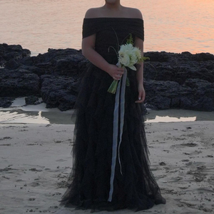 블랙드레스 웨딩드레스 웨딩촬영드레스