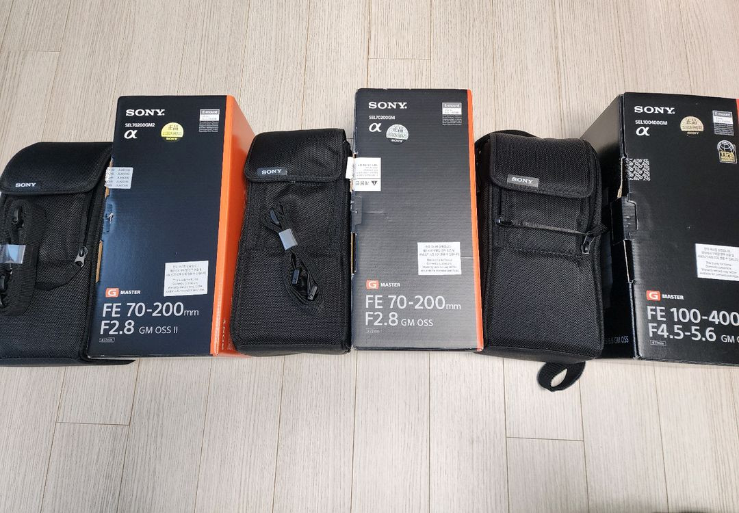 소니 카메라, 렌즈들 빈박스, 렌즈 파우치 판매합니다--5