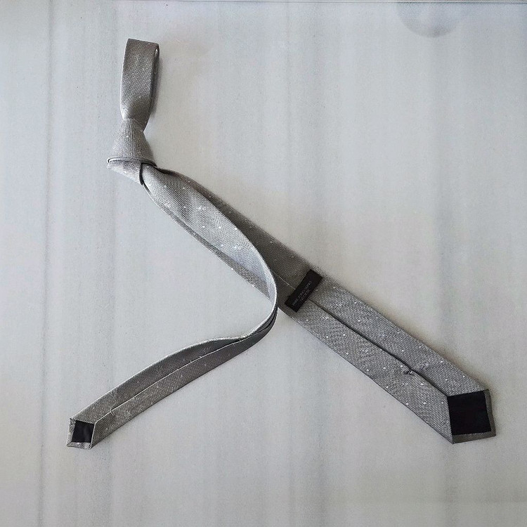 박종성 넥타이 실버 도트패턴--2