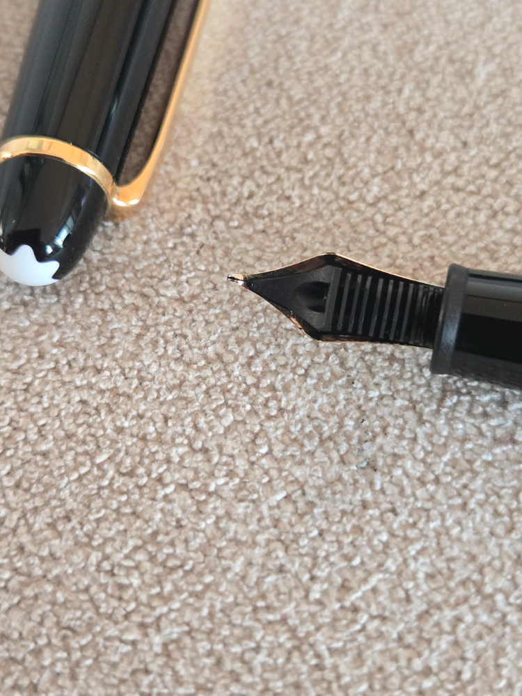 몽블랑 만년필 145 F닙 로즈골드--2