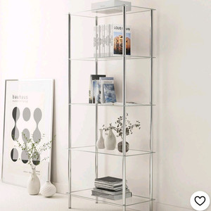 모듈형 유리 선반 5단