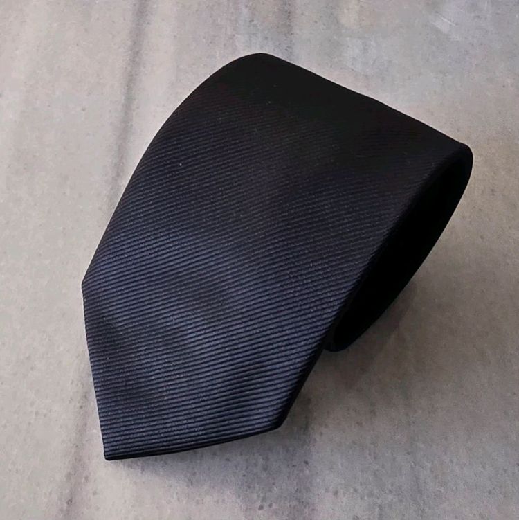 레미지오 넥타이 블랙 무지--0