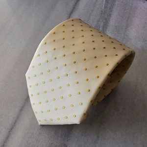 보스 넥타이 페일옐로 도트