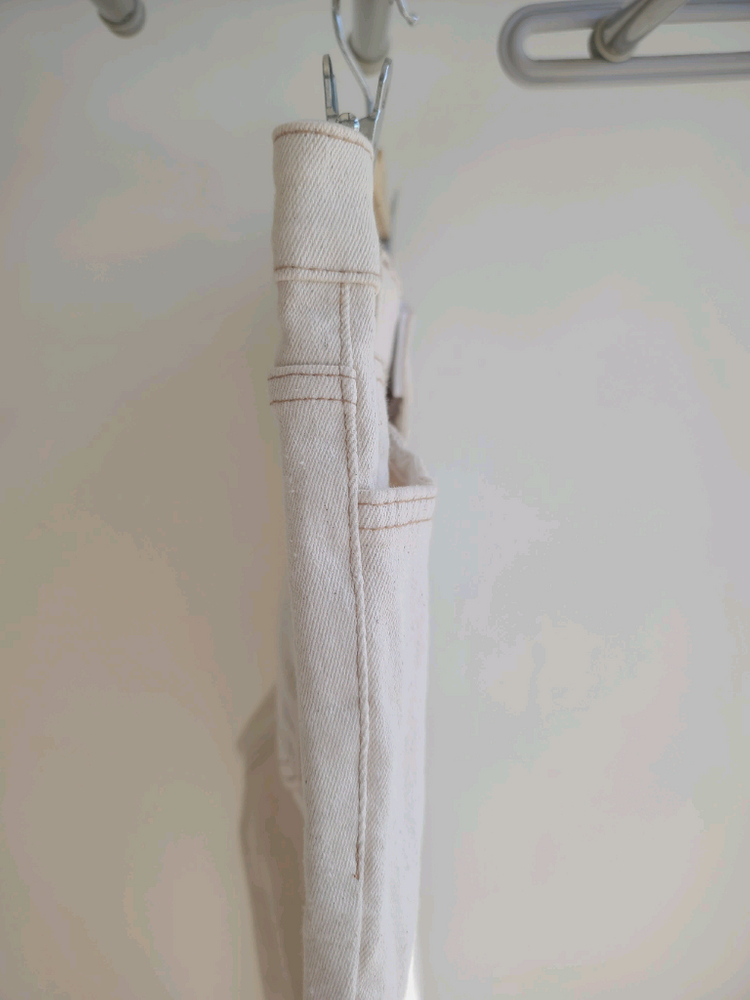 여성 연베이지 세미부츠컷 크림진 바지 하이웨이스트 팬츠 / 자라 슬로우앤드 미닛뮤트 가내스라 데님 자라 이미지