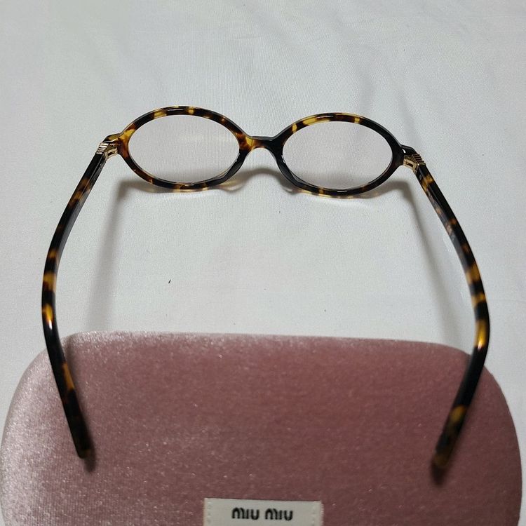 미우미우 리가드 선글라스 블루 렌즈 허니 톨토이즈쉘 아세테이트 얼터너티브 핏 이미지