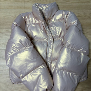 wished 글로시 패딩 핑크