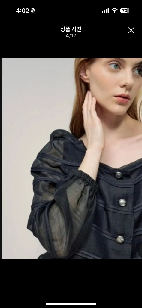 랑방컬렉션 시스루블라우스--3