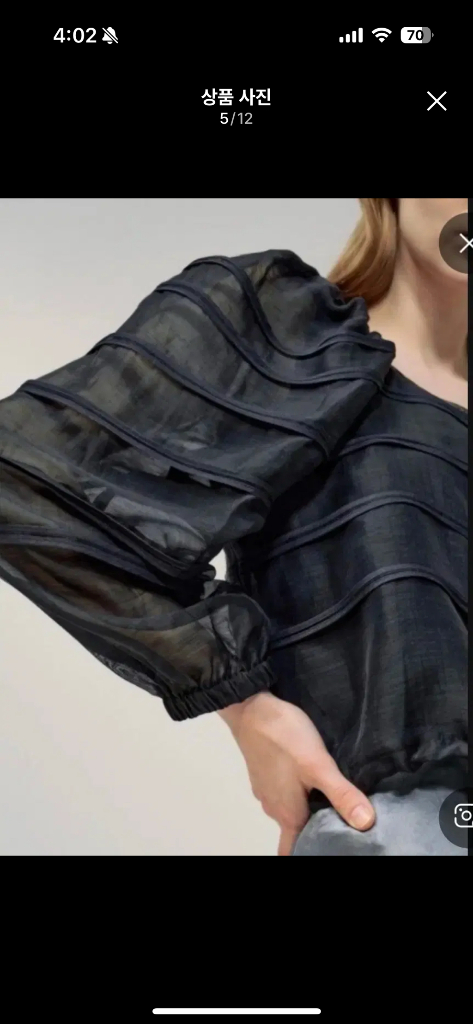 랑방컬렉션 시스루블라우스--4