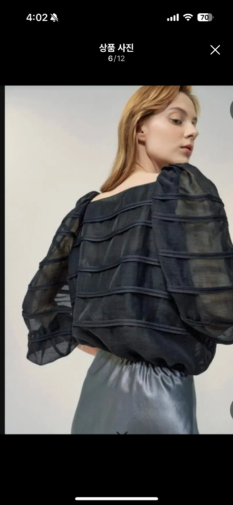 랑방컬렉션 시스루블라우스--5