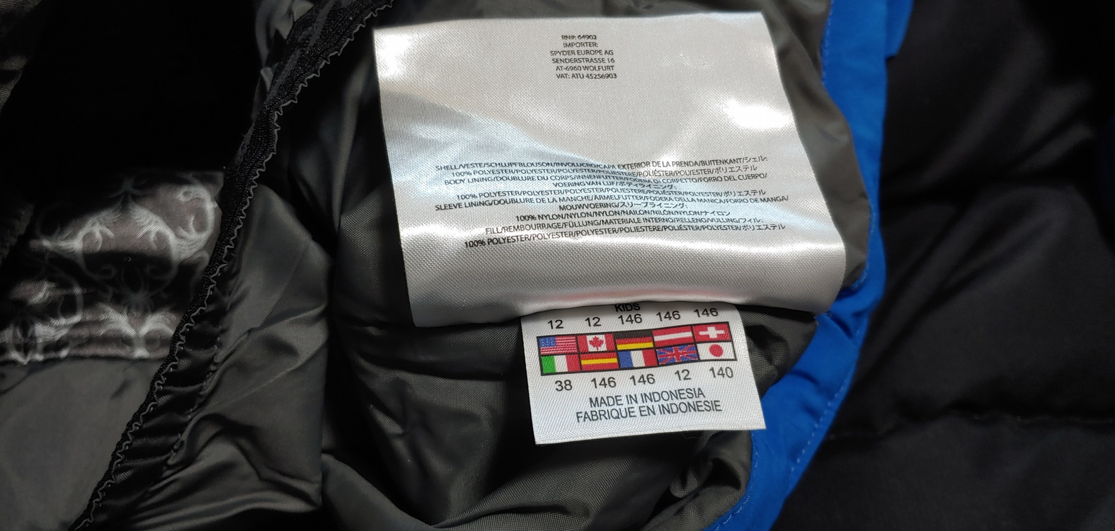 스파이더 US 스키팀 상의 주니어 140--6