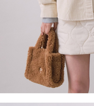 커버낫 뽀글이 스몰 토트백 미니 가방 새상품--1