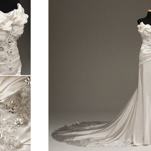 플라워탑 슬림 웨딩드레스