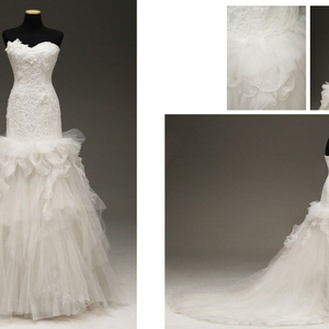 머메이드 쉬폰 레이어드 웨딩드레스